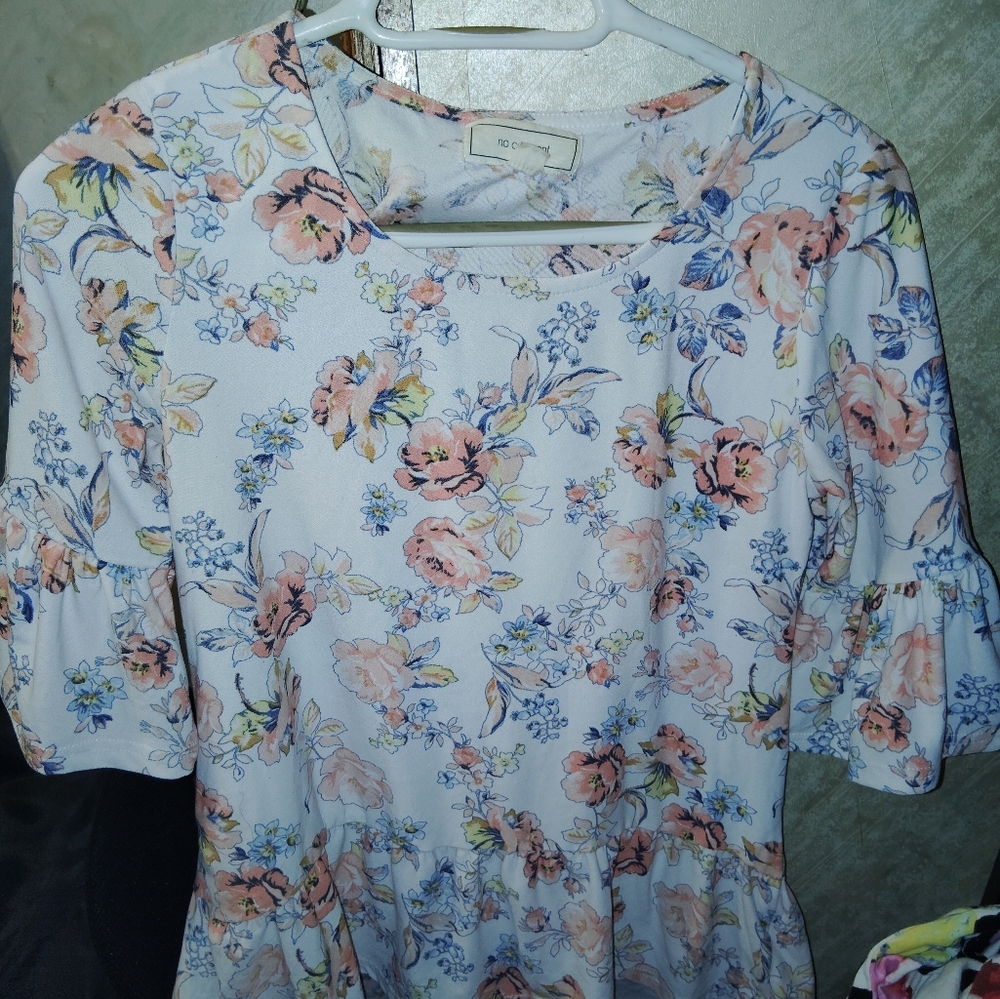 No Comment floral print shirt